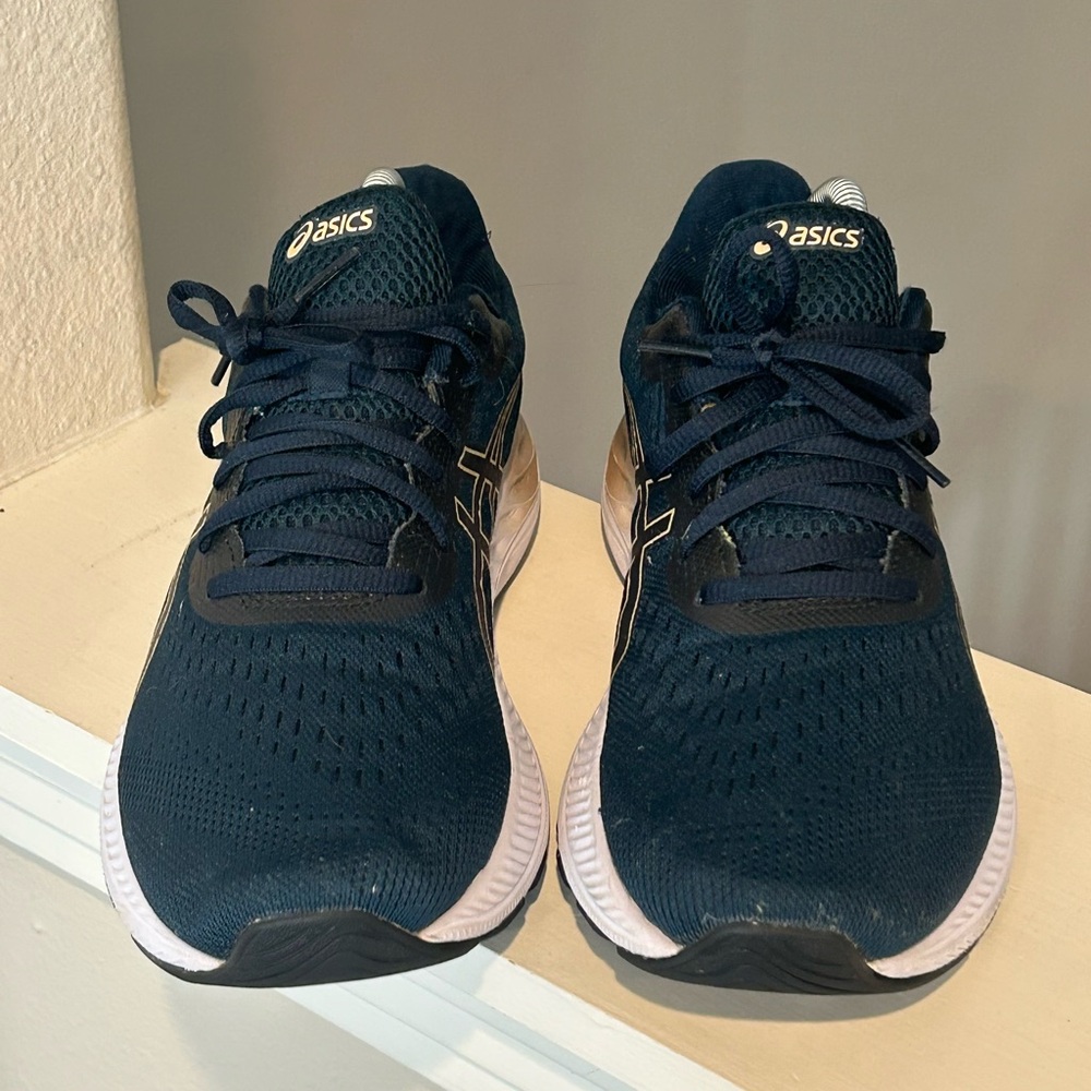 Asics Gel Excite 8 Sneakers Womens Size 9.5 WIDE Navy Blue Running Shoes - Picture 4 of 10